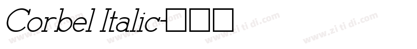 Corbel Italic字体转换